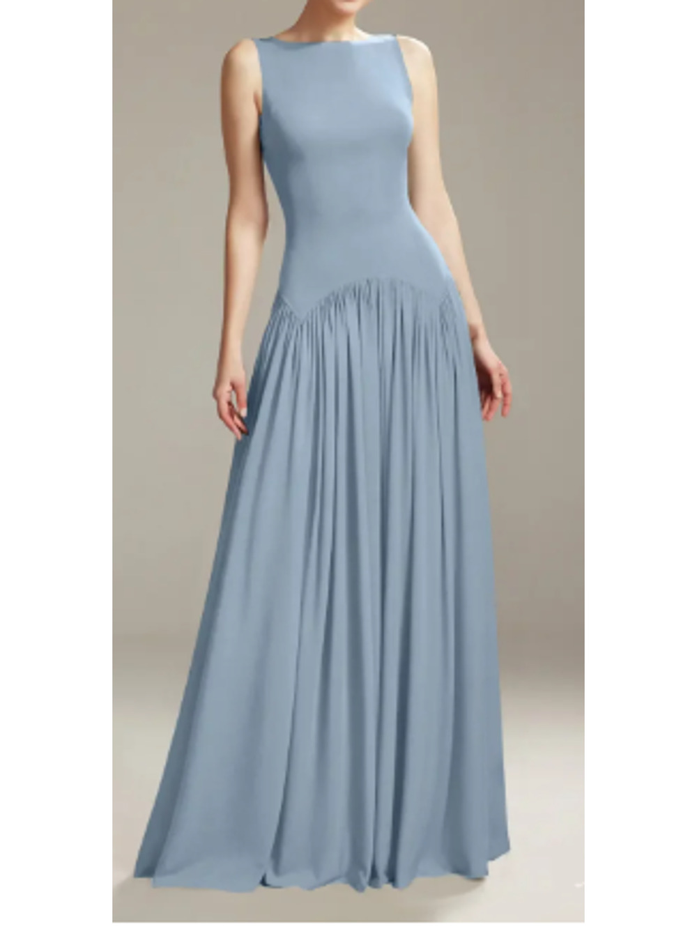 AW BRIDAL 4 S light dusty blue Seren chiffon bridesmaid party maxi dress NEW 0b7